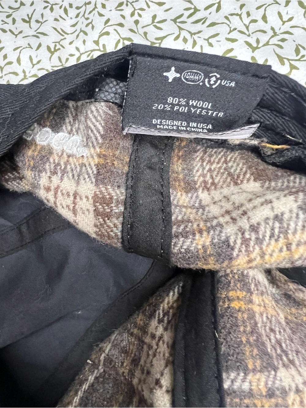 Tombogo wool-blend plaid baseball cap! - Picture 6 of 6